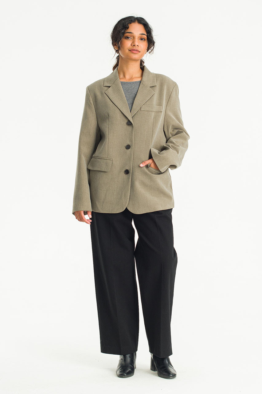 Lila Melange Jacket, Brown