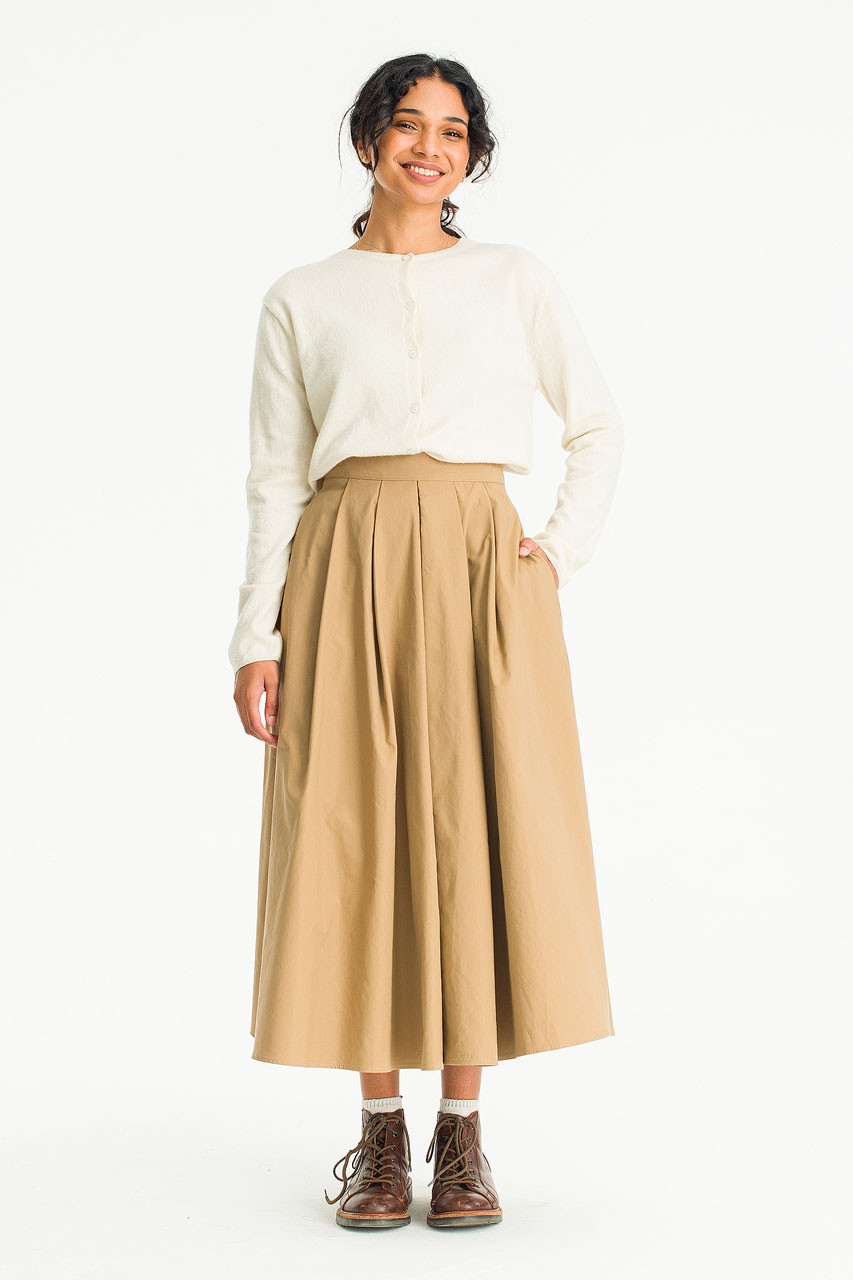 Camila Long Skirt, Beige