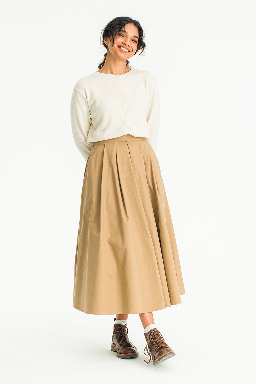 Camila Long Skirt, Beige