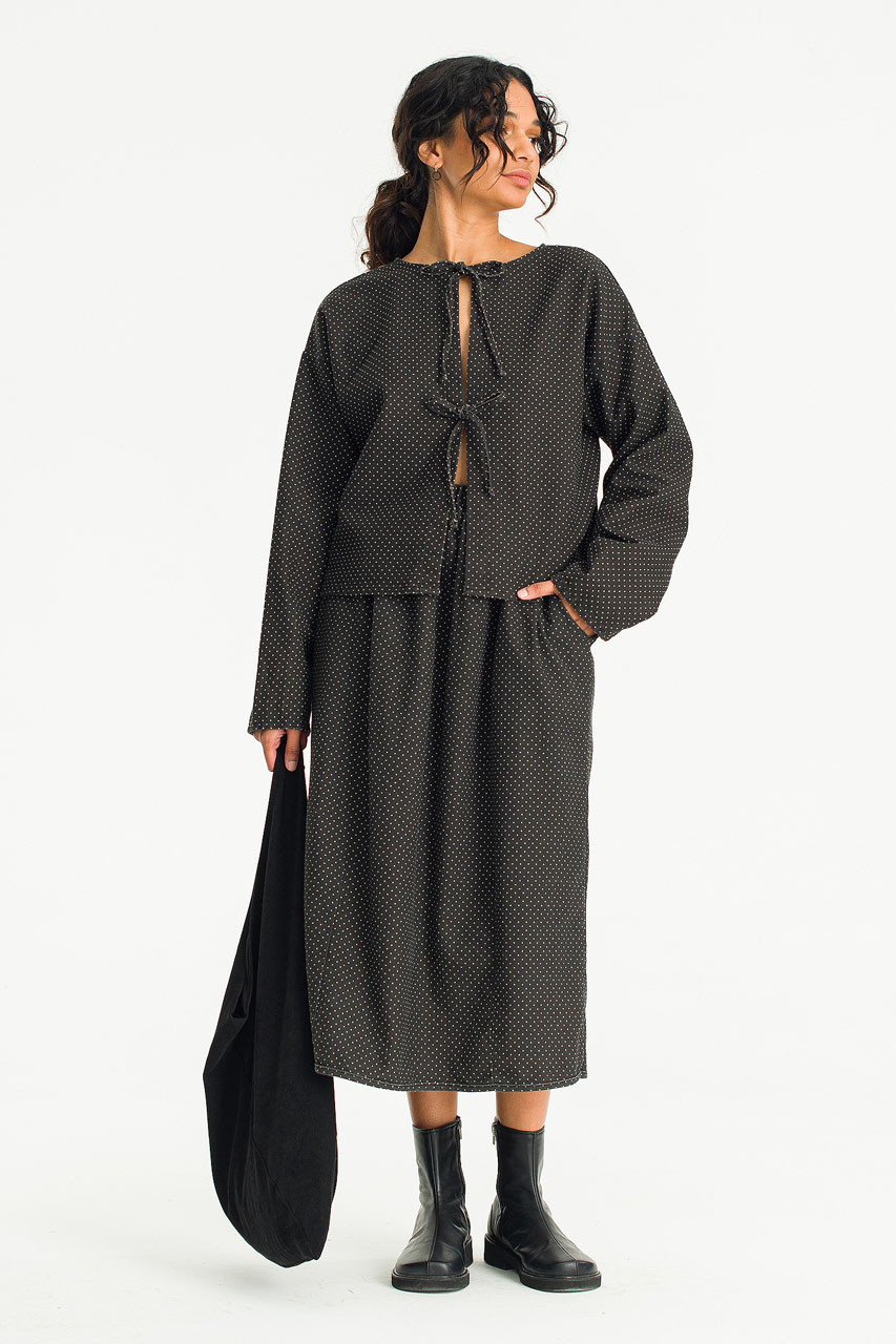 Kiko Dotty Balloon Skirt, Black