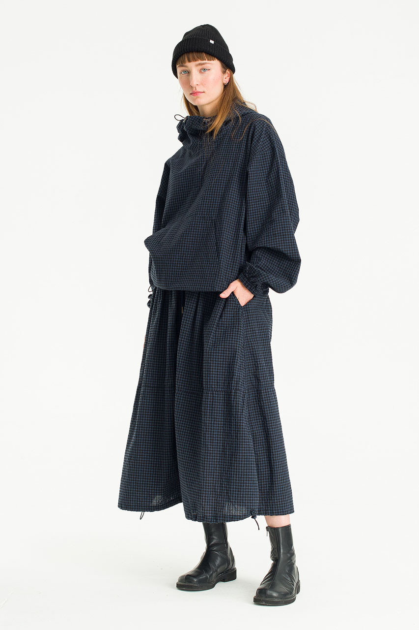 Kona Balloon Skirt, Black Gingham