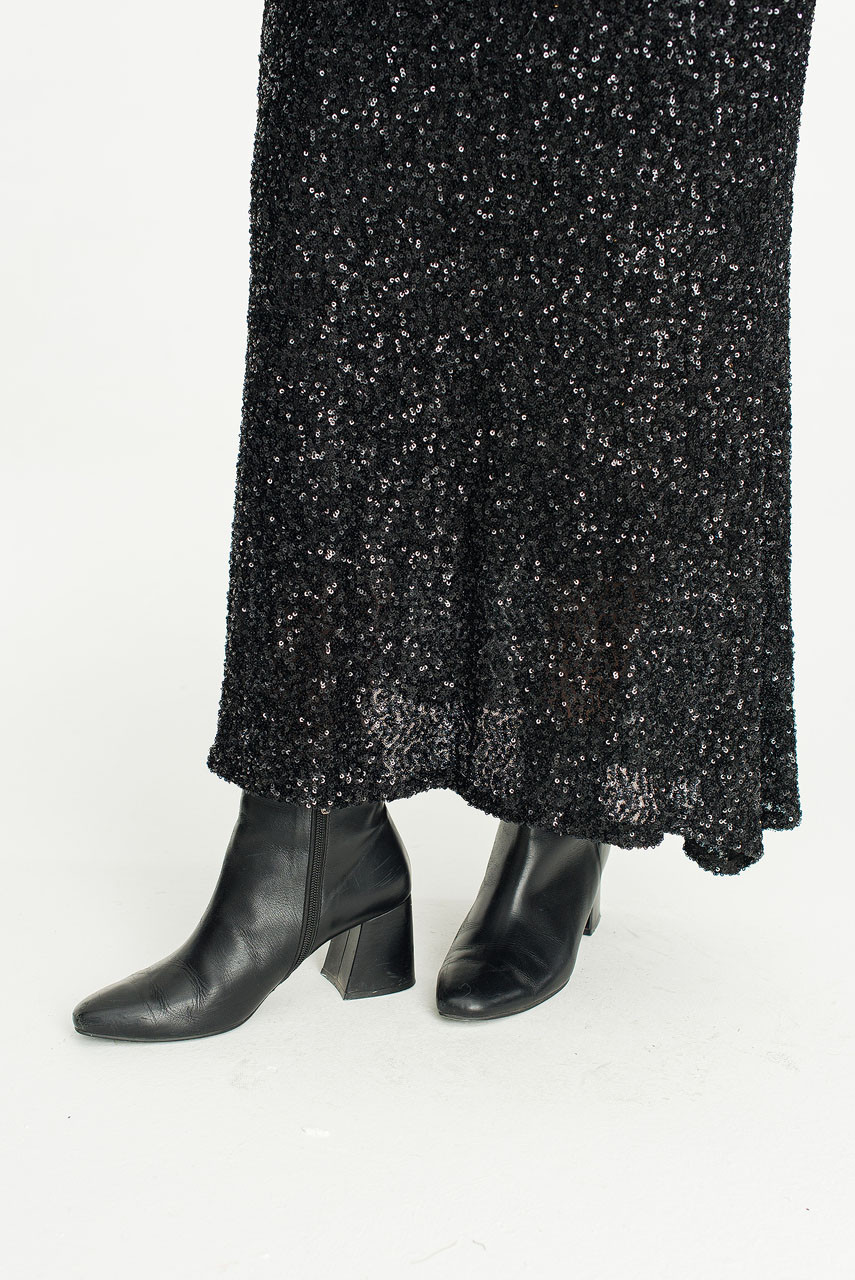 Twinkle Mid Length Skirt, Black