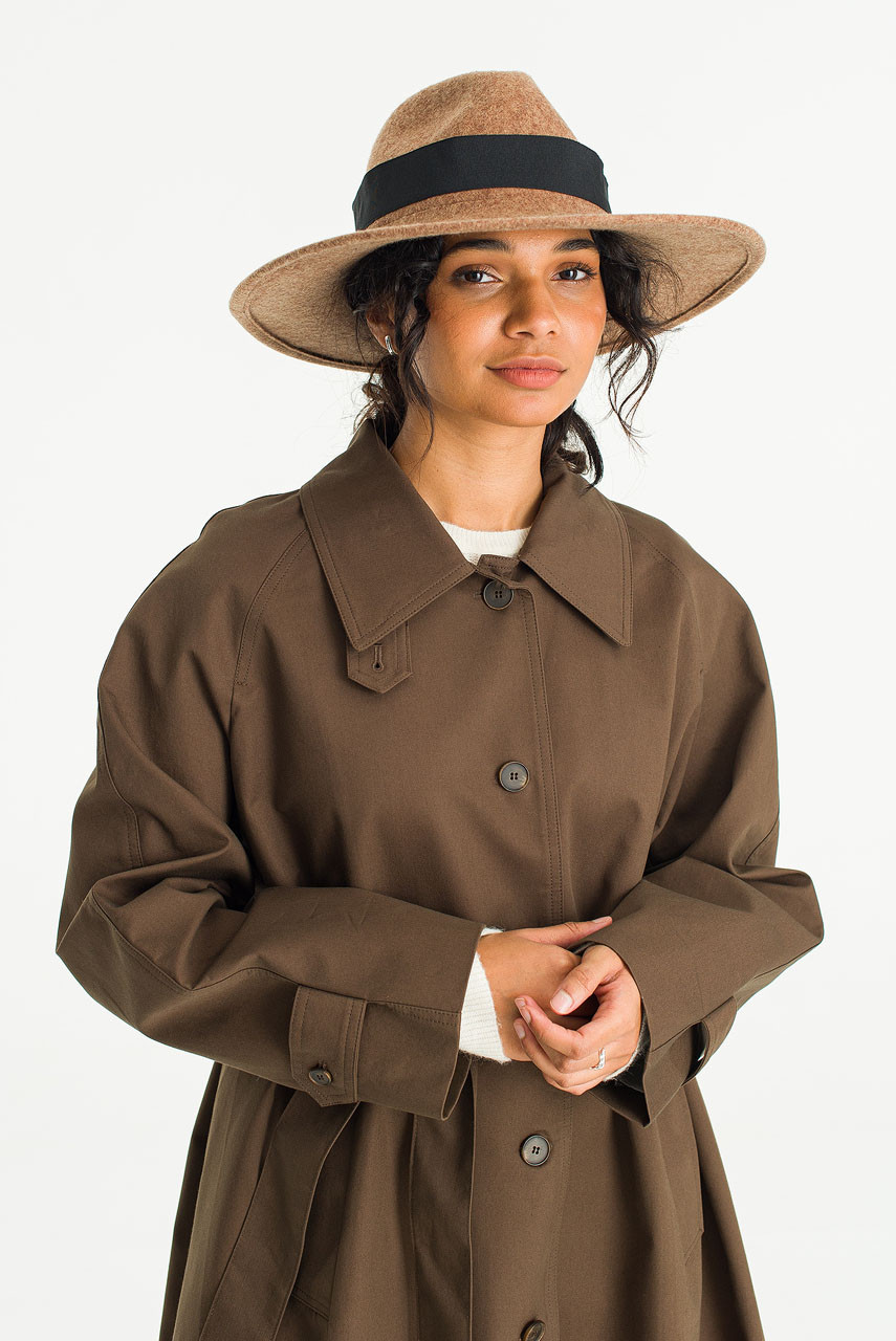 Hana Wool Fedora, Beige