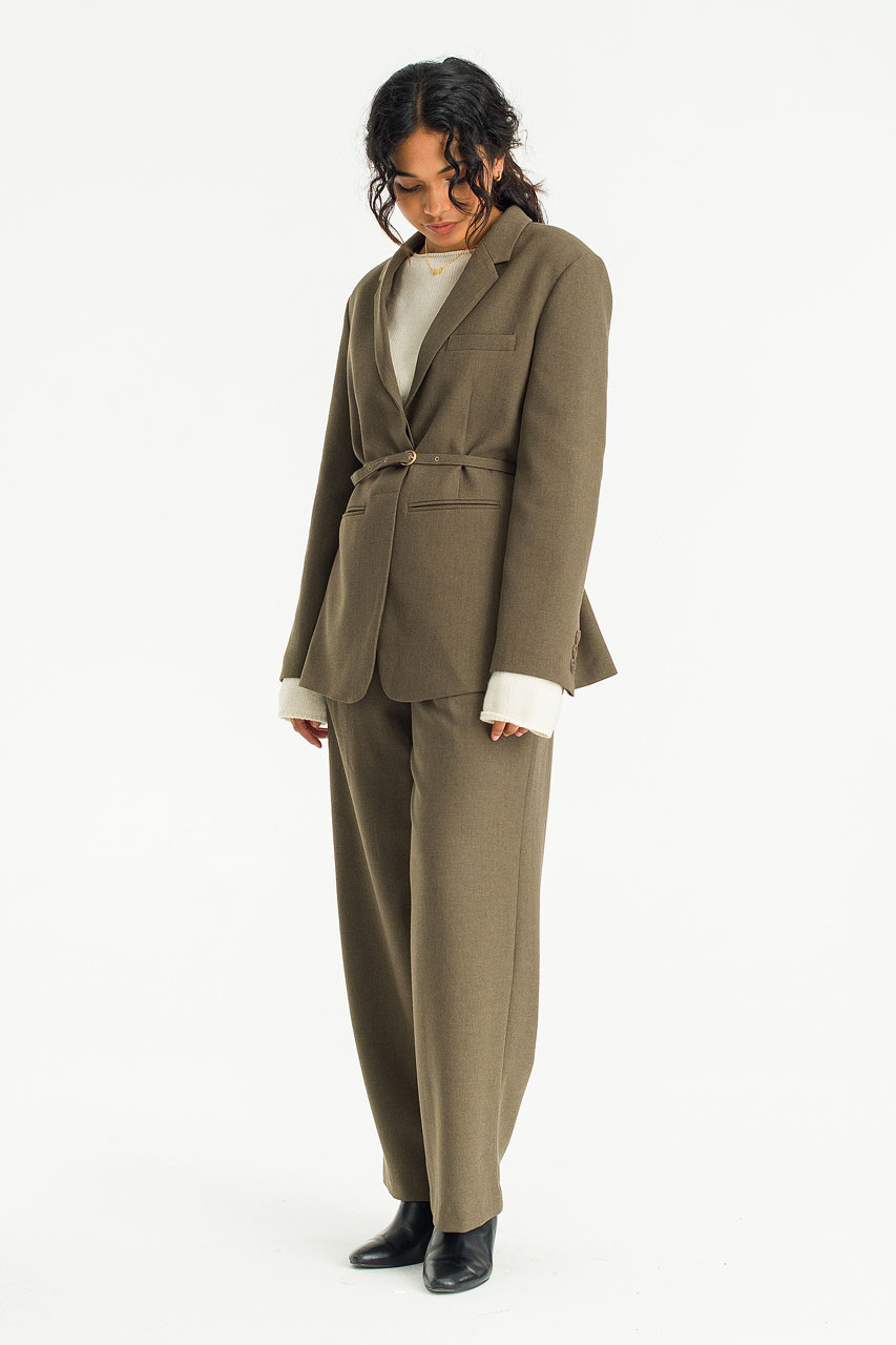 Aya Belted Jacket, Khaki