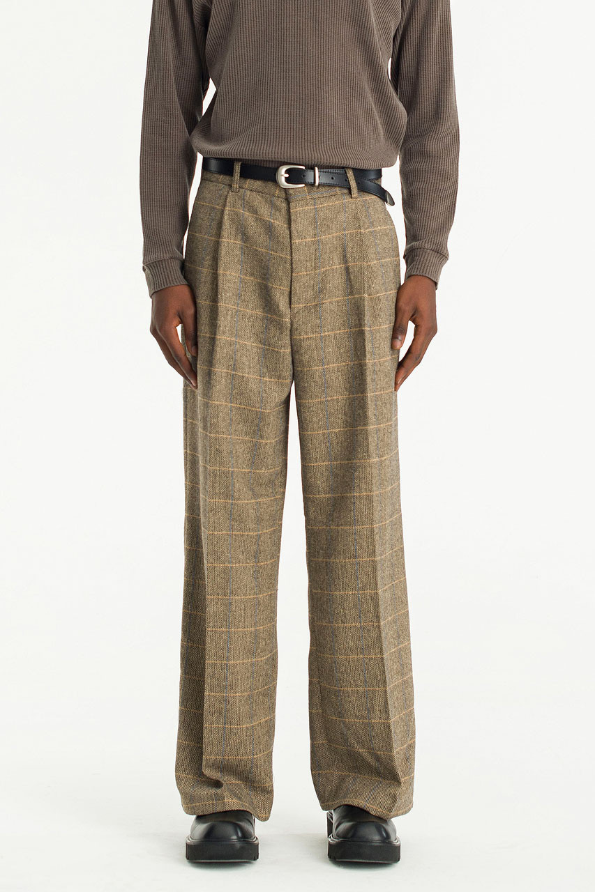 Menswear | Crosshatch Trousers, Beige