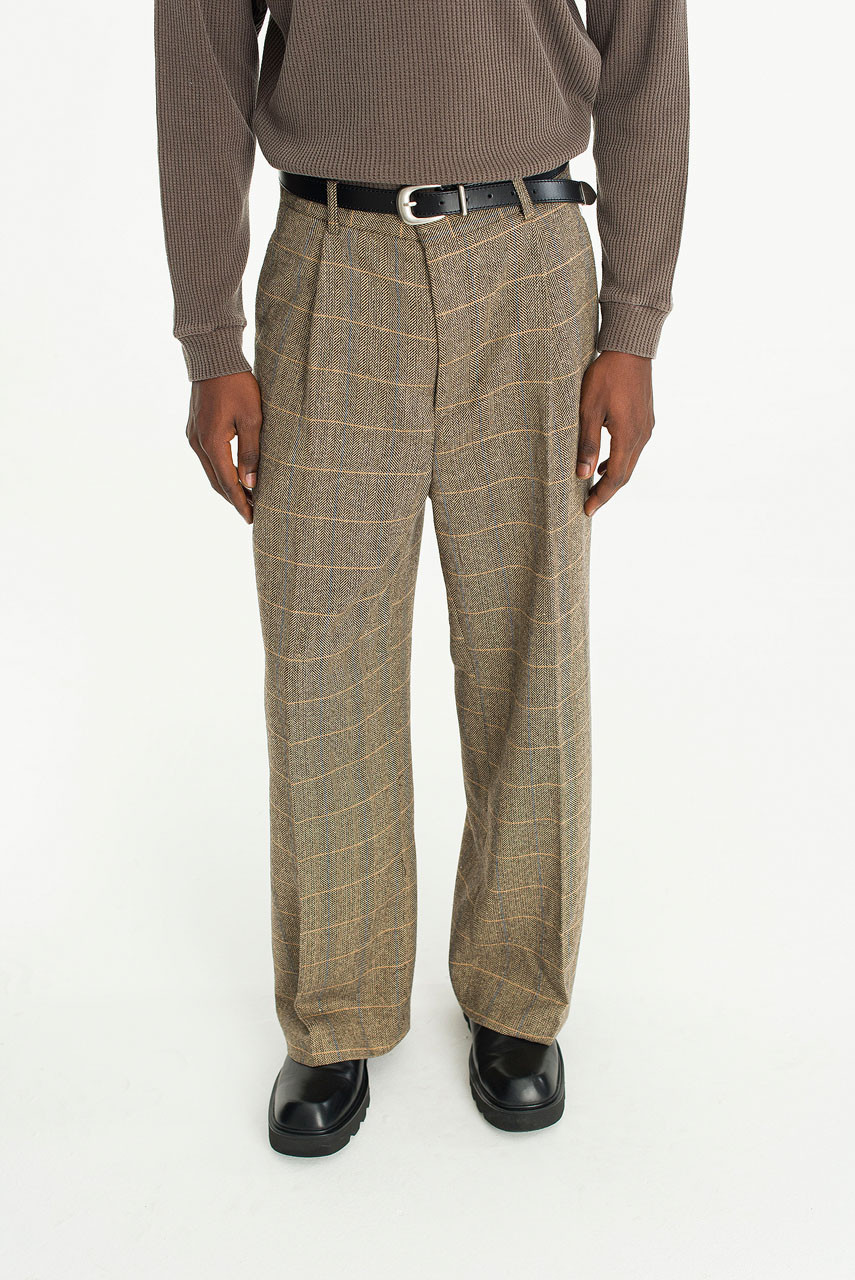 Menswear | Crosshatch Trousers, Beige