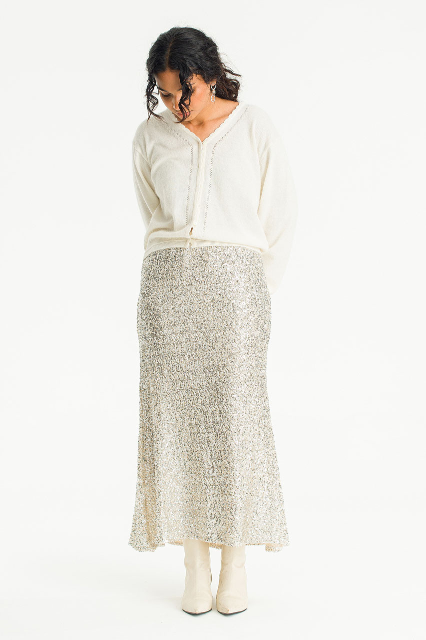 Twinkle Mid Length Skirt, Champagne