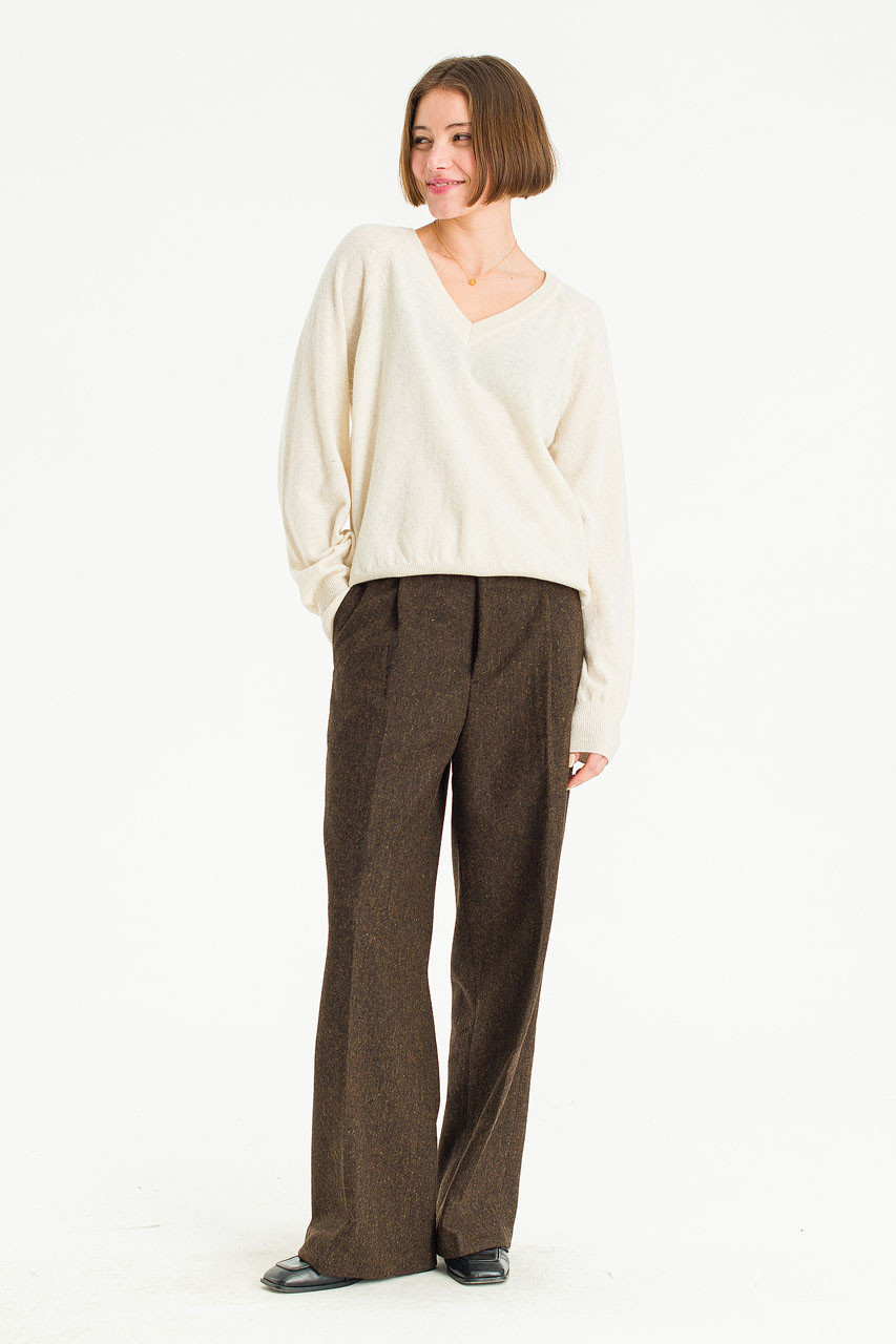 Wide-Cut Volk Trousers, Chestnut
