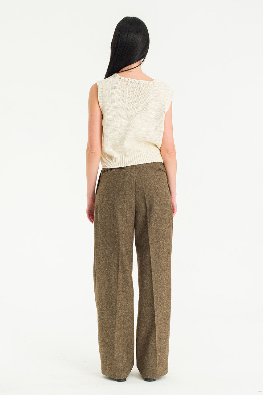 Wide-Cut Volk Trousers, Hazel