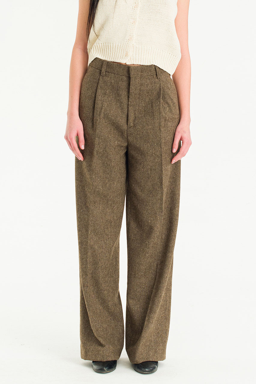Wide-Cut Volk Trousers, Hazel