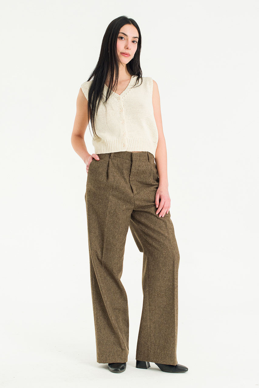Wide-Cut Volk Trousers, Hazel