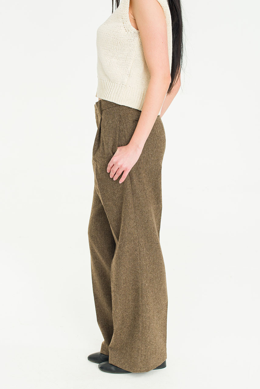 Wide-Cut Volk Trousers, Hazel
