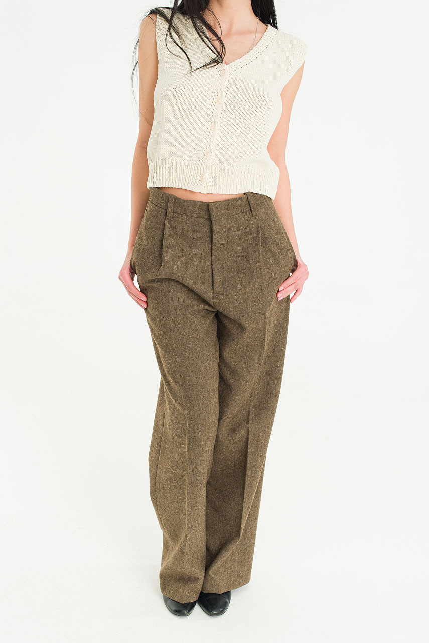 Wide-Cut Volk Trousers, Hazel