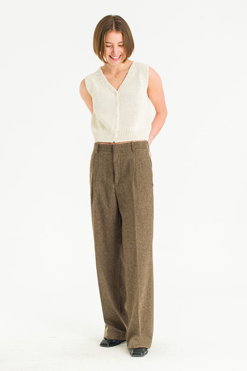 Wide-Cut Volk Trousers, Hazel