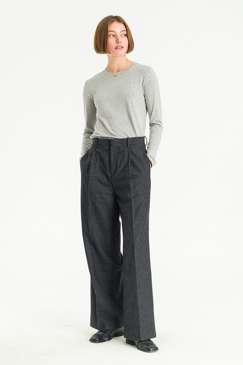 Wide-Cut Volk Trousers, Charcoal