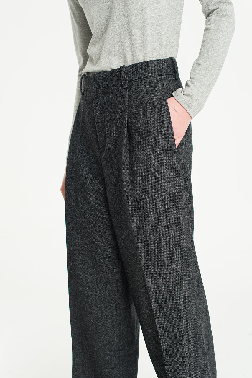 Wide-Cut Volk Trousers, Charcoal