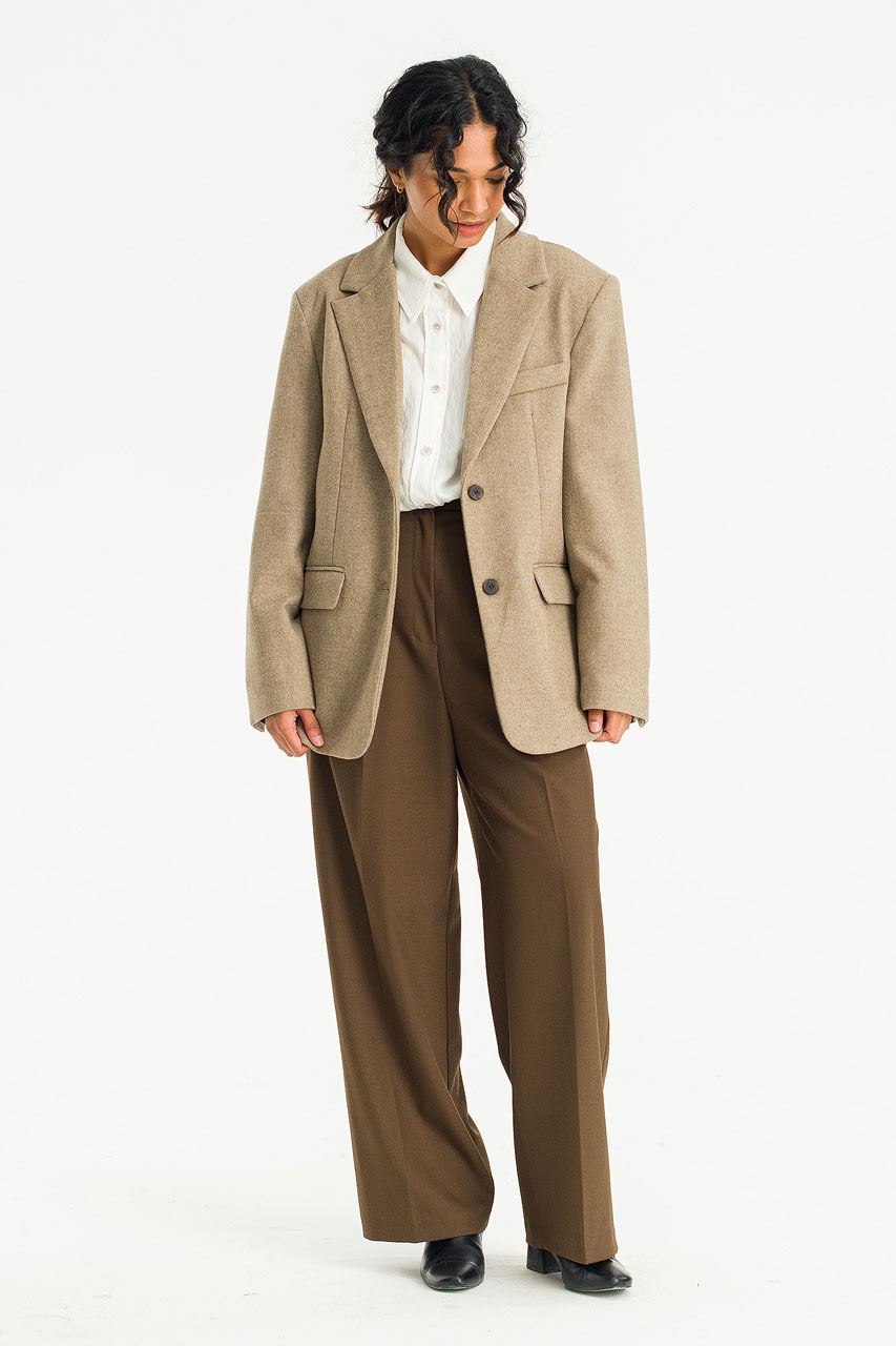 Izumi Herringbone Jacket, Beige
