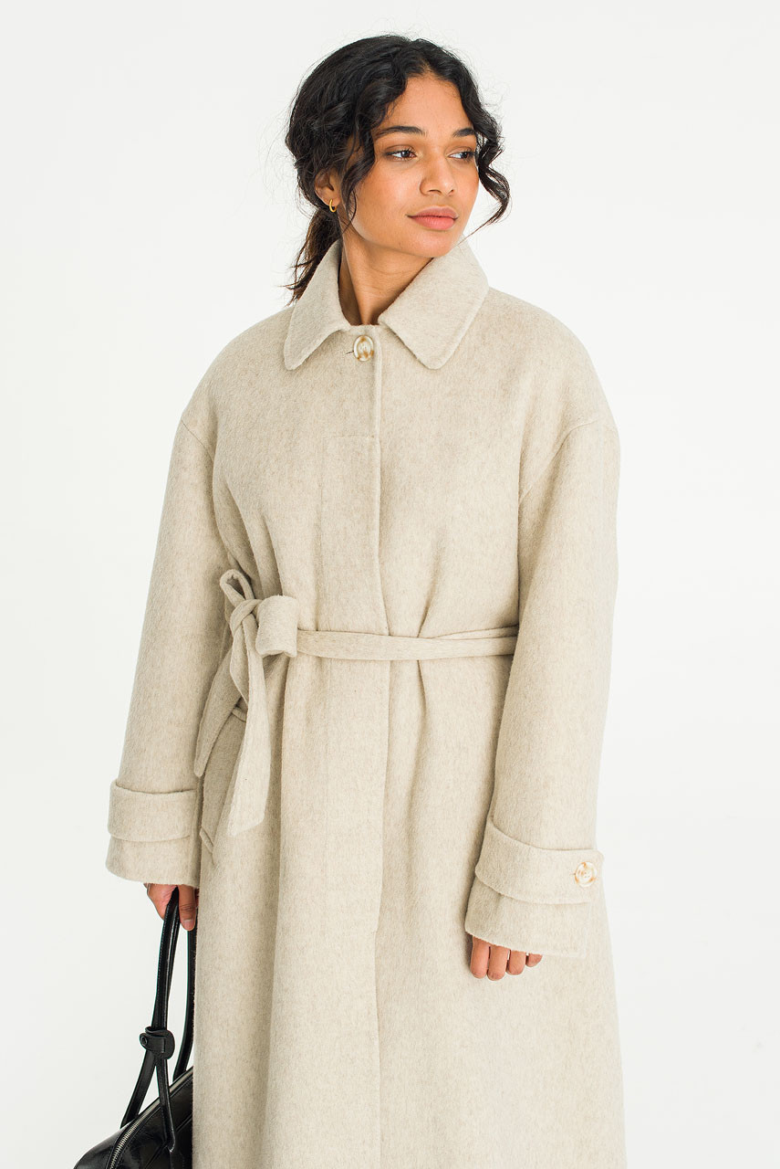 ジャケット・アウター raglan volume sleeve over coat Amazon.com: chouyatou Women's Winter Hidden Single Breasted Wool