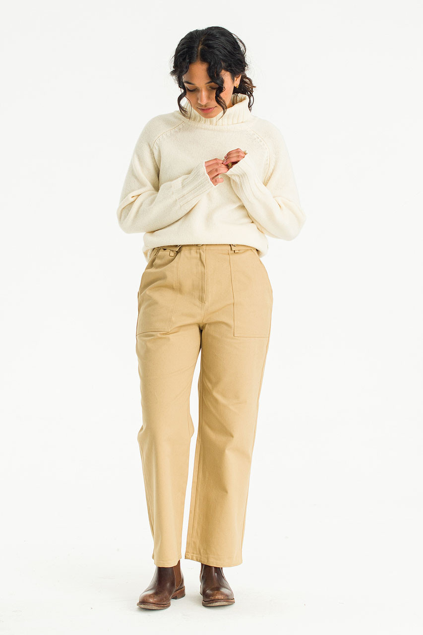 Vijo Button Chino, Beige