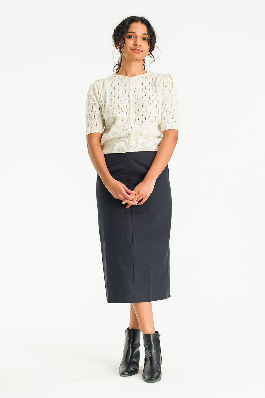 Aika Cotton Skirt, Black