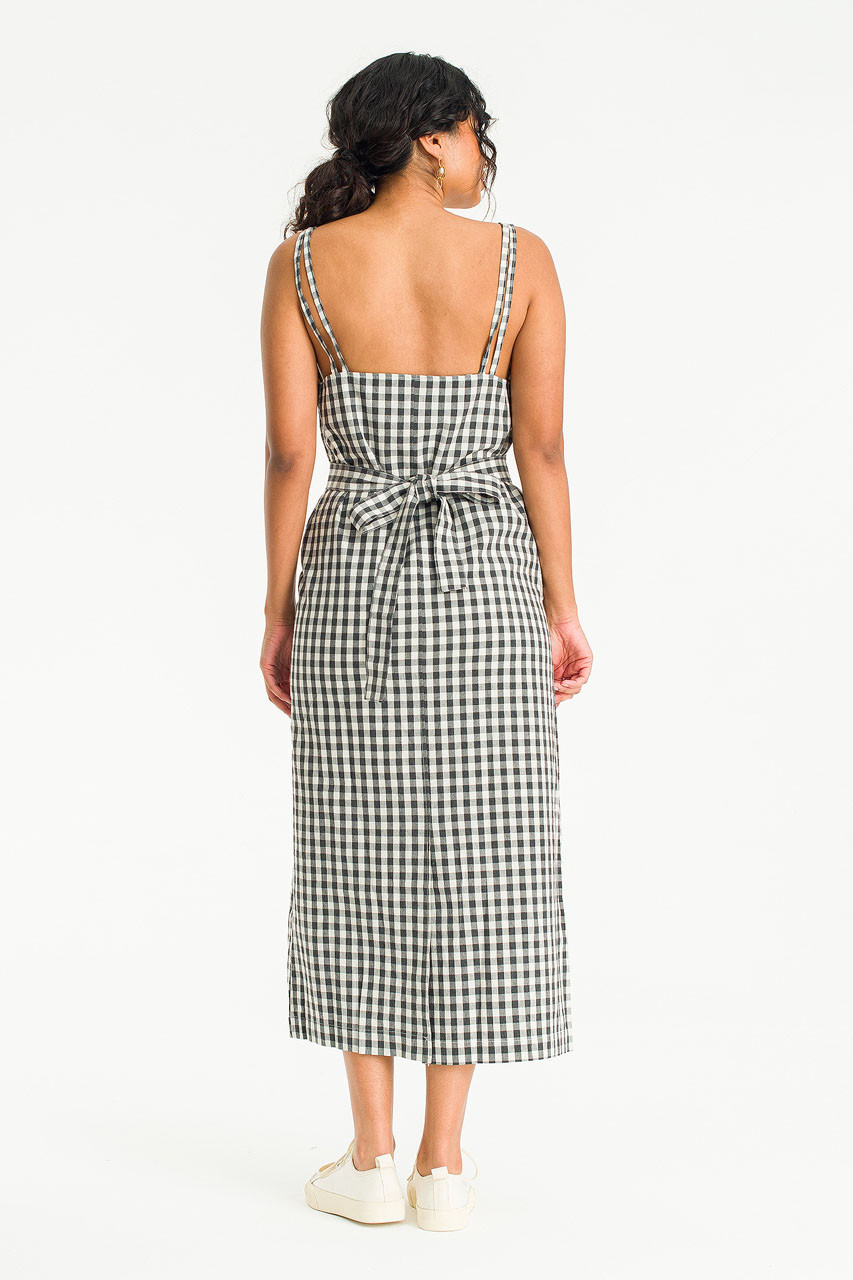 Chia Check Dress, Black