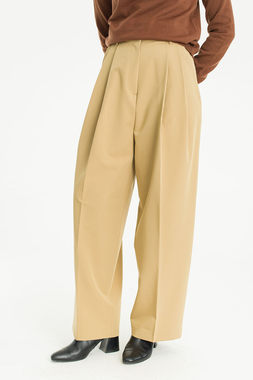 Siena Pintuck Pants, Beige