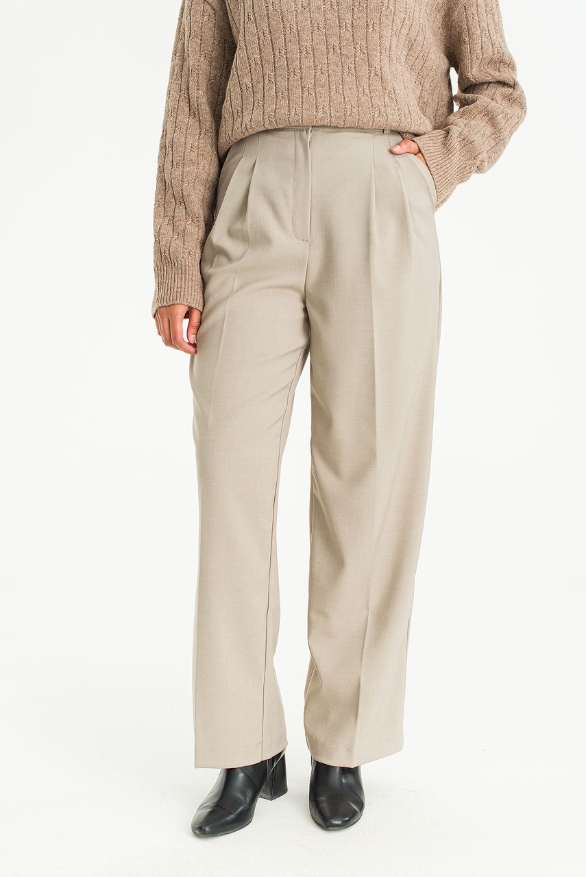 Gabriela Pintuck Trousers, Pebble
