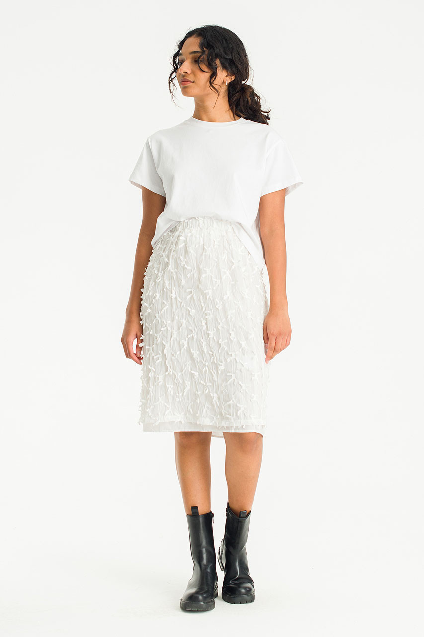 Kiara Cotton Lace Mini Skirt, Ivory