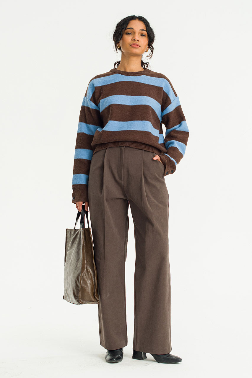 Camilli Pleated Pants, Brown