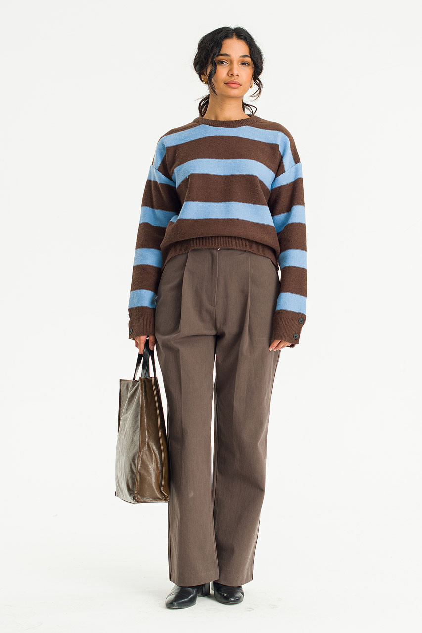 Camilli Pleated Pants, Brown