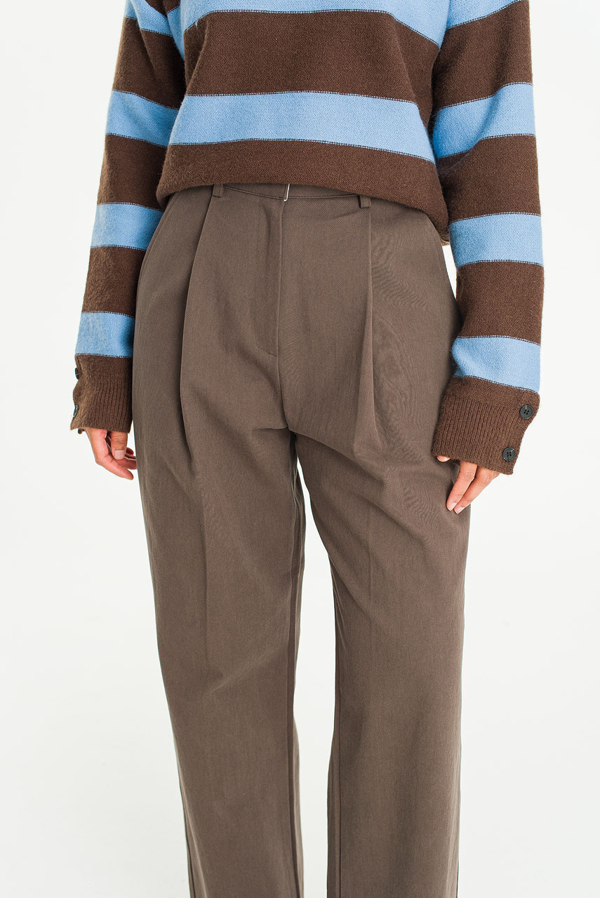 Camilli Pleated Pants, Brown