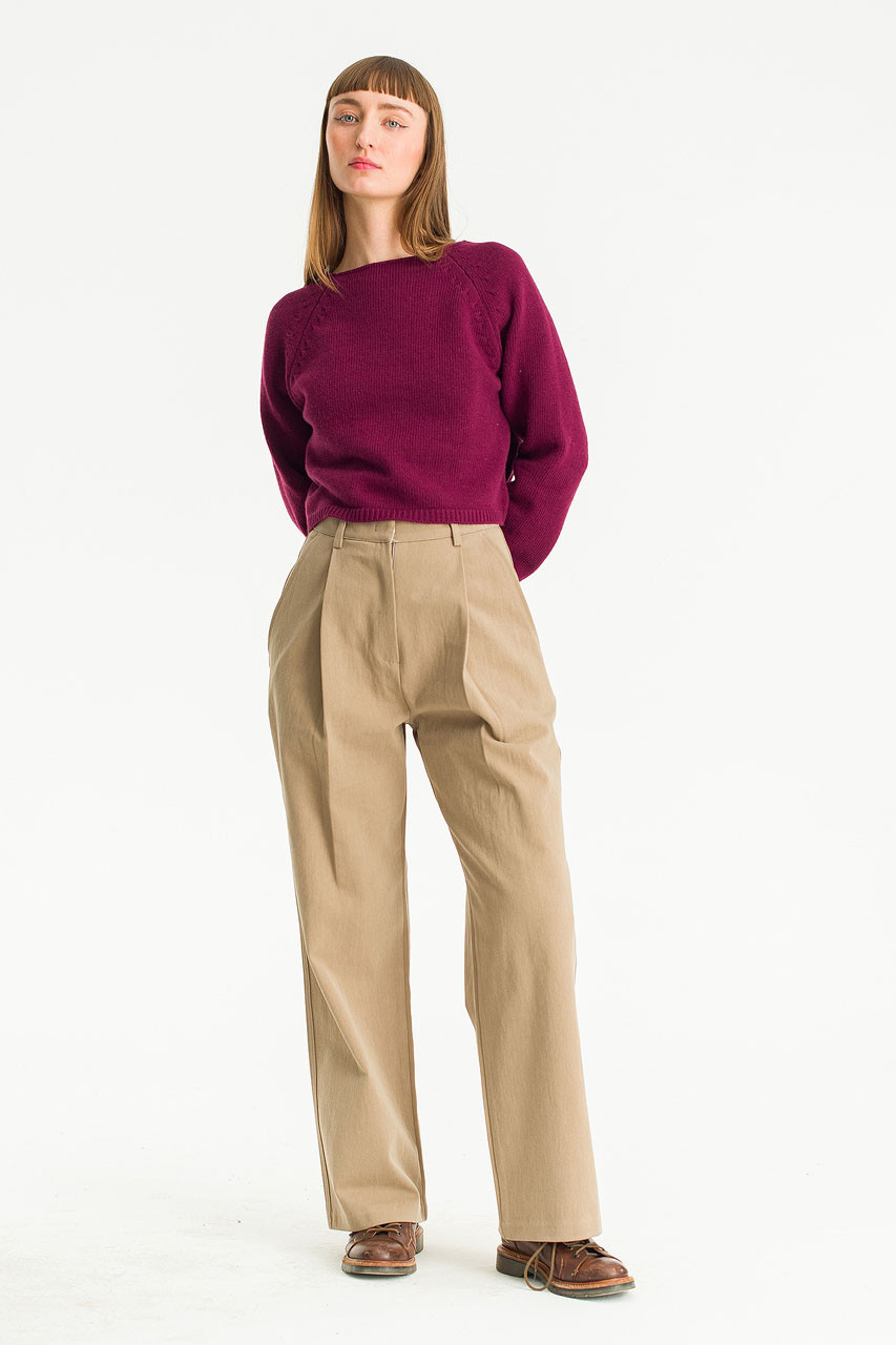 Camilli Pleated Pants, Beige