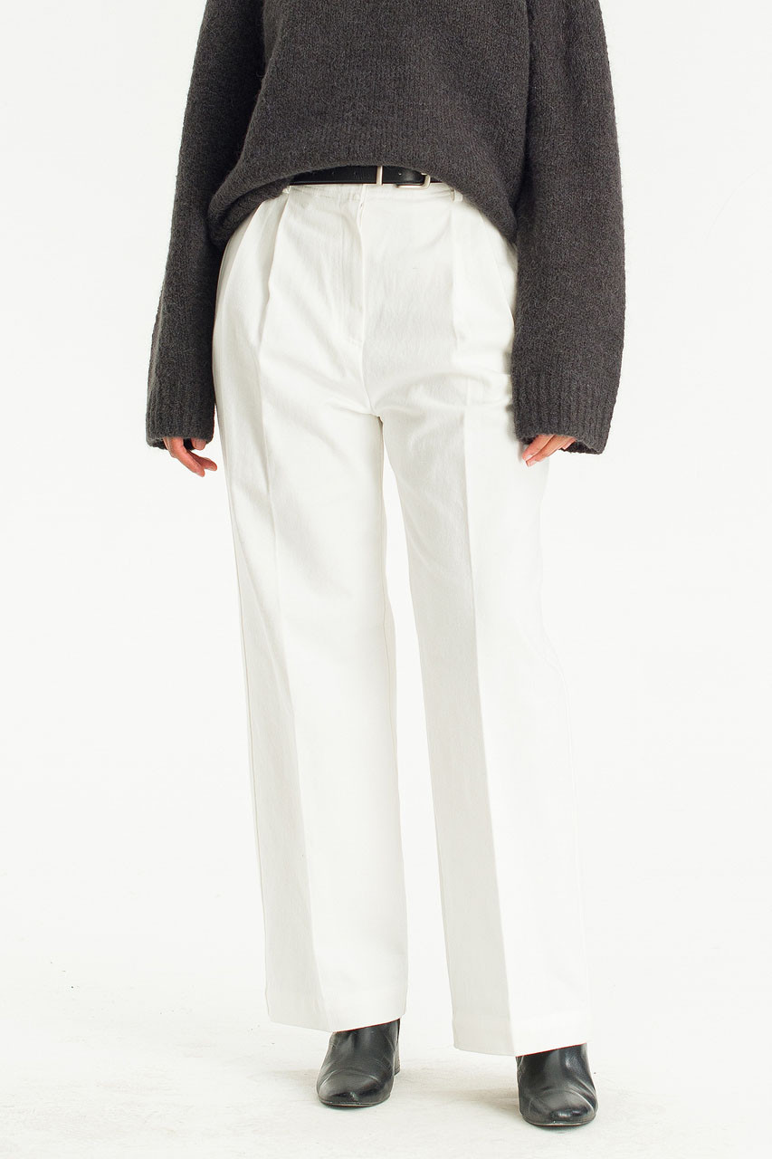 Elise Cotton Chino, Ivory