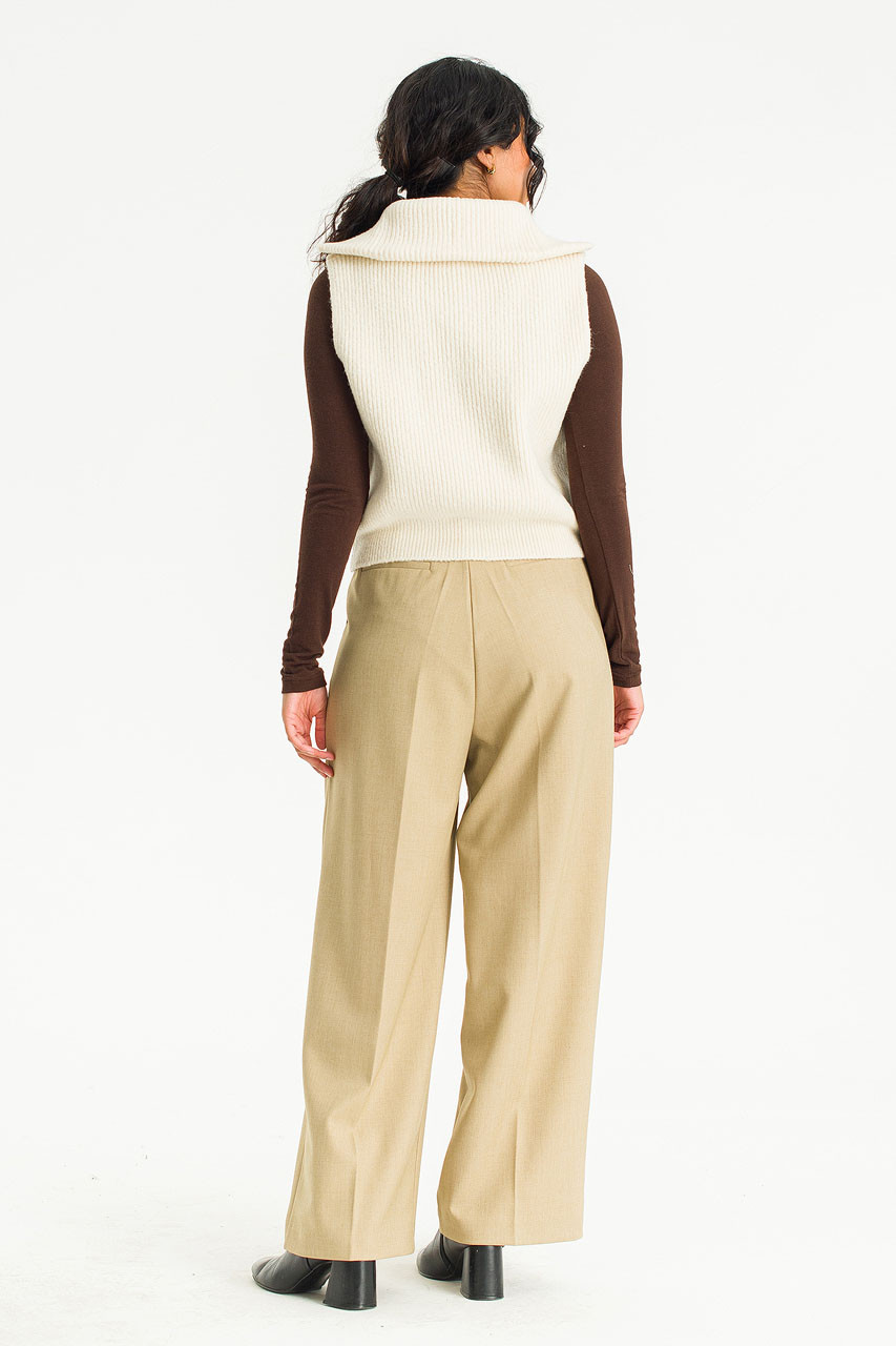 Aden Zip Up Vest, Ivory