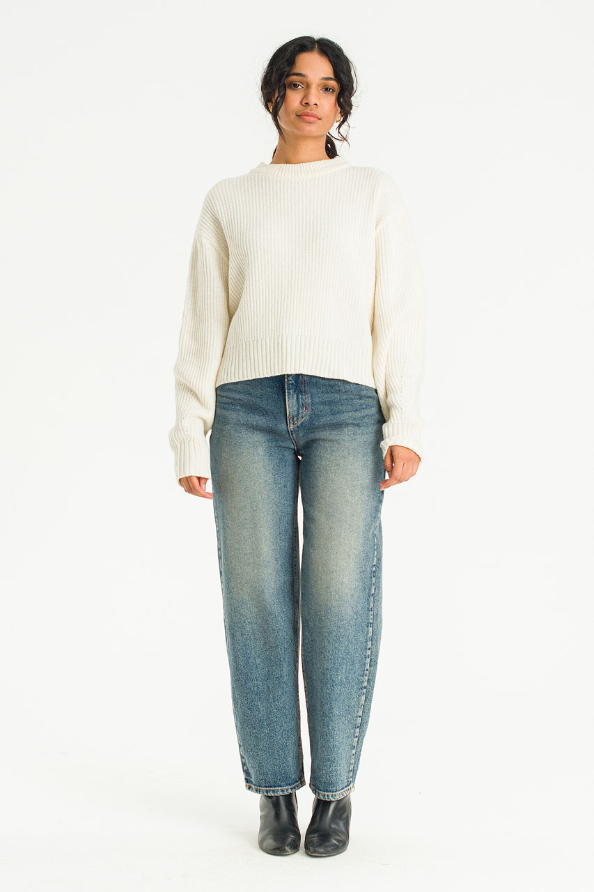 Nia Round Jumper, Ivory