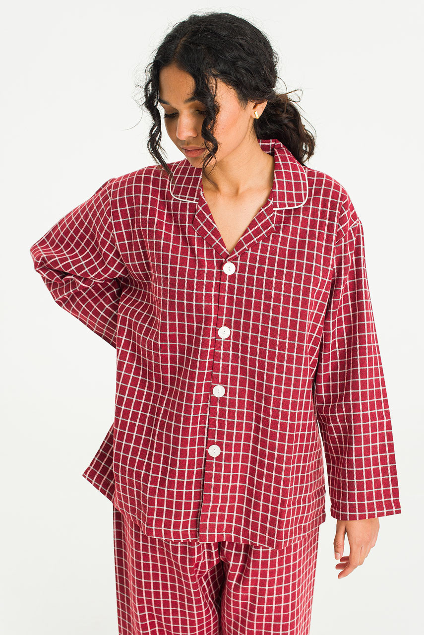 Hiro Check Pyjamas, Red