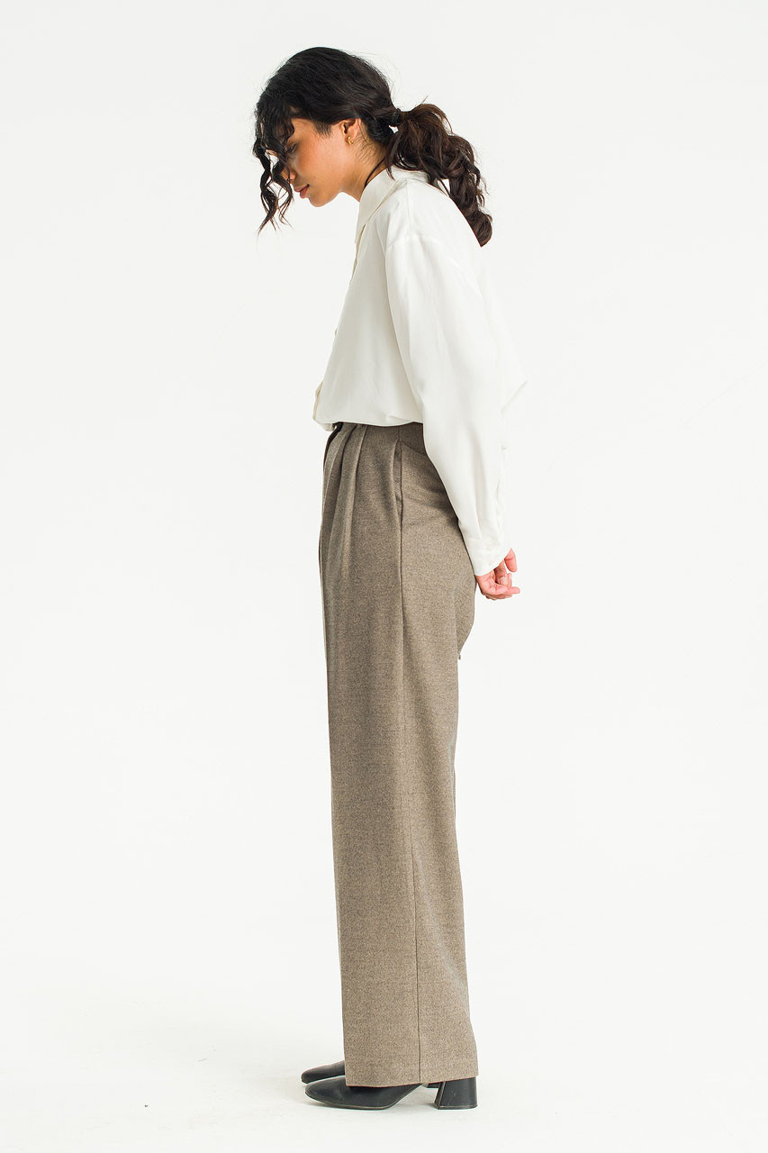 Aure Belted Slacks, Mocha