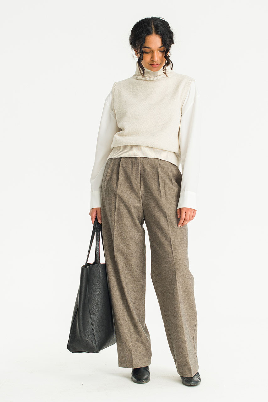 Caroline Roll Neck Vest, Oat