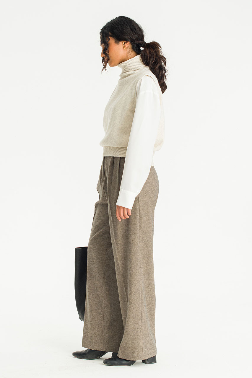 Caroline Roll Neck Vest, Oat