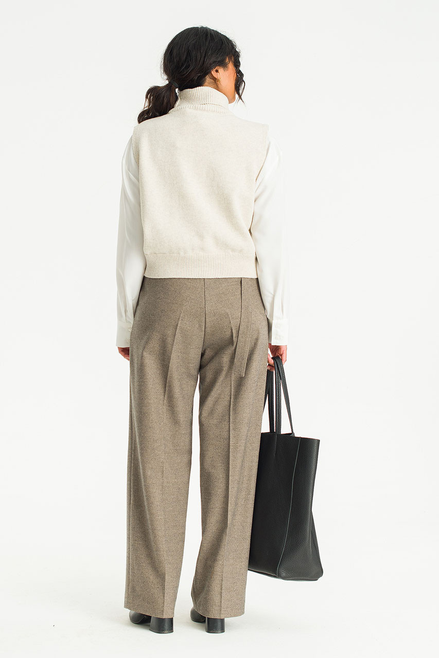 Caroline Roll Neck Vest, Oat
