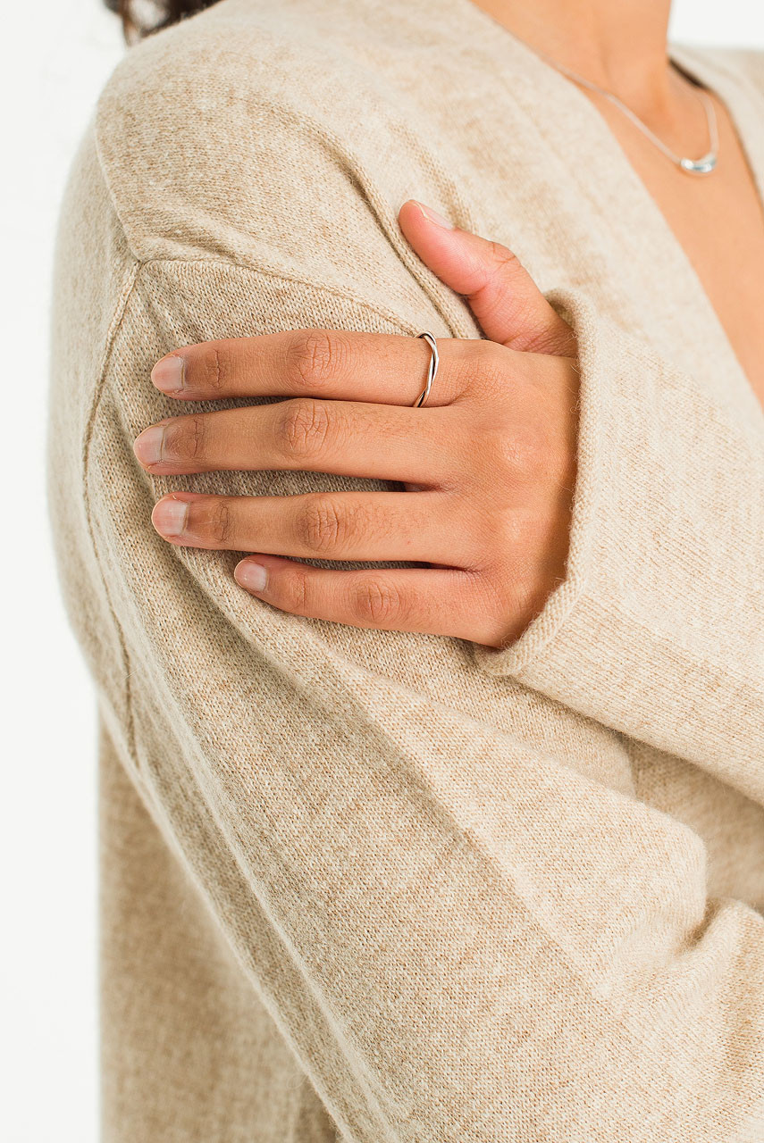 Simple Twist Ring, Silver