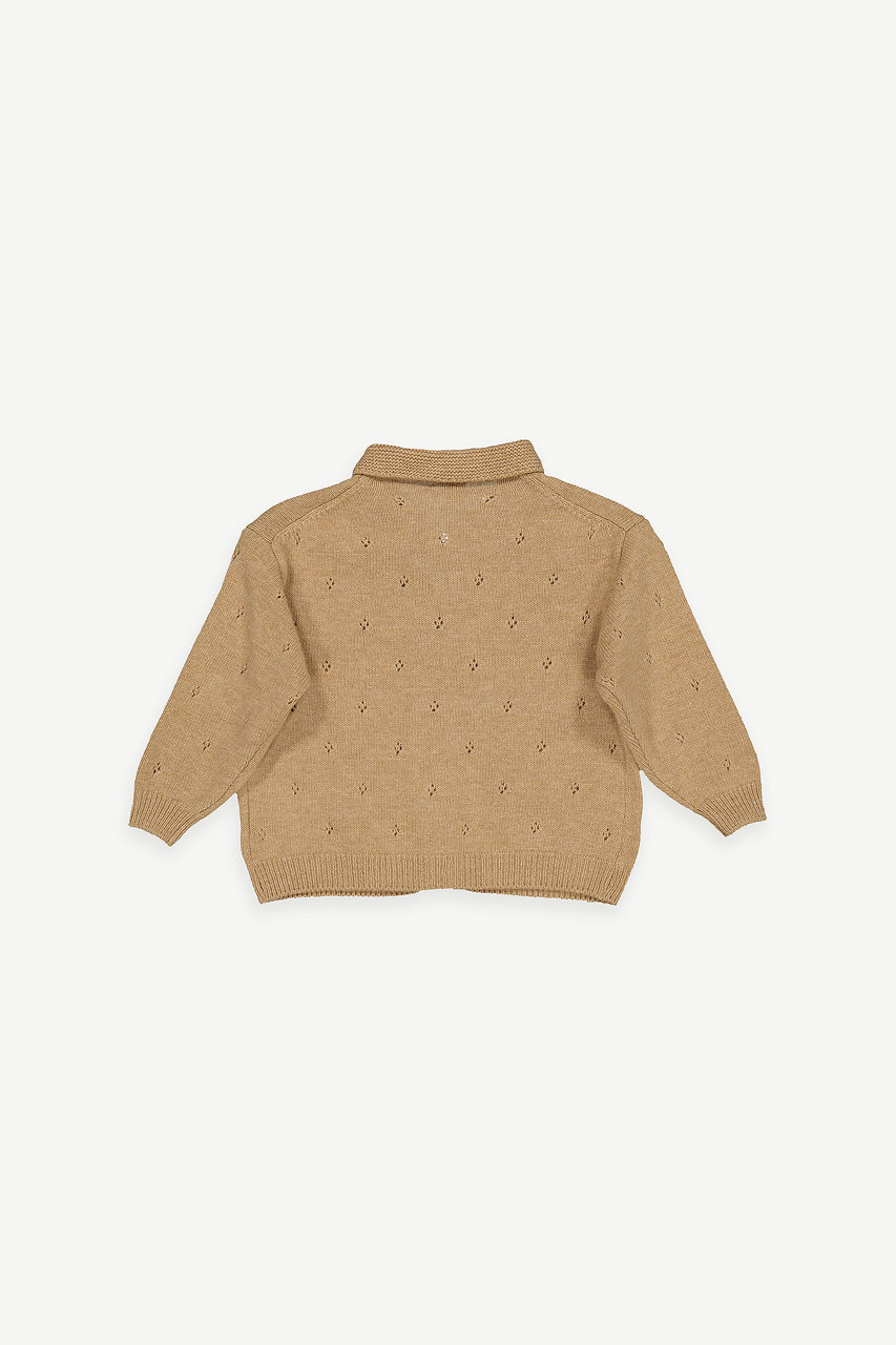 Mini Olive | Juliet Collar Cardigan, Camel