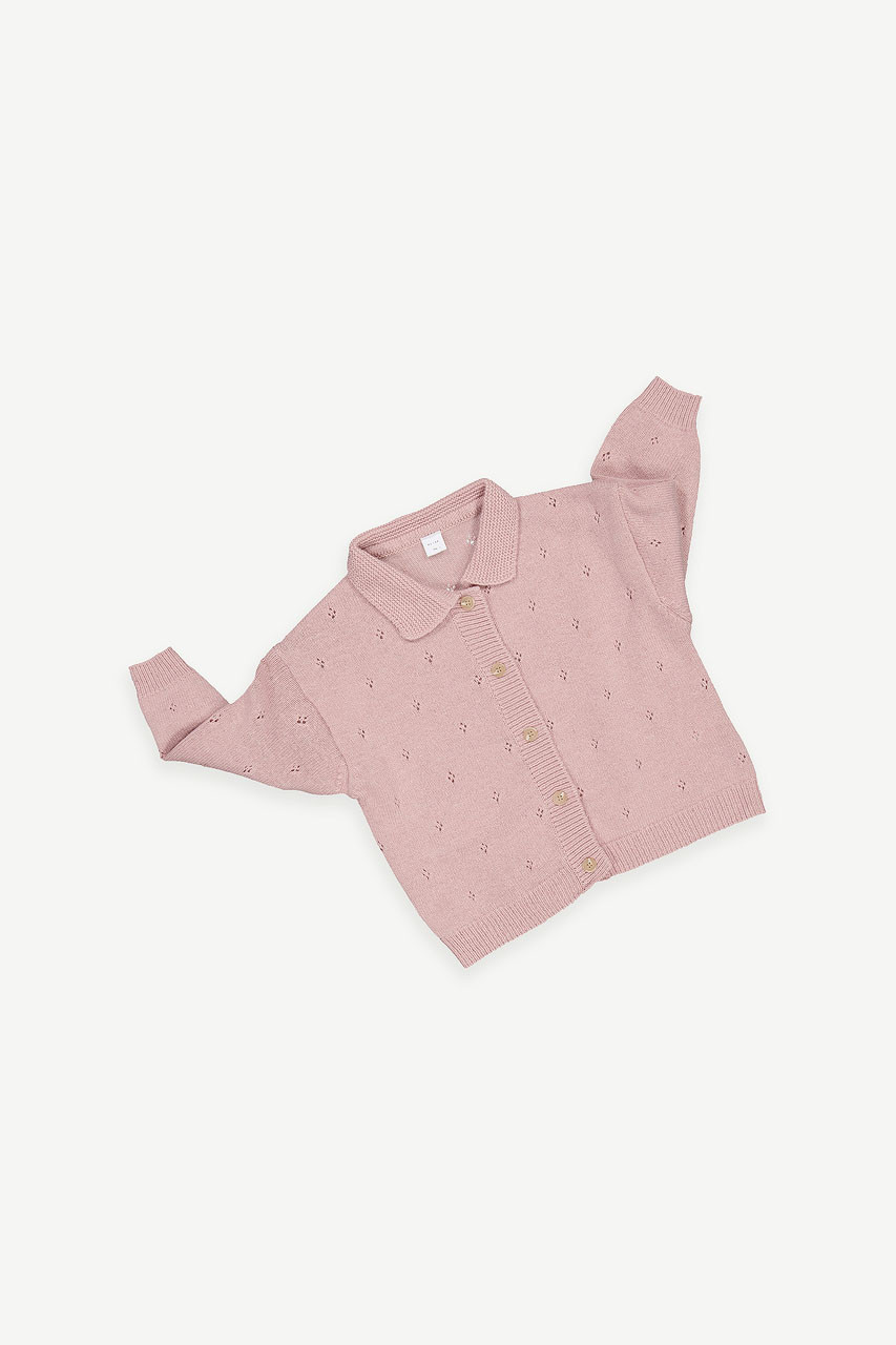 Mini Olive | Juliet Collar Cardigan, Pink