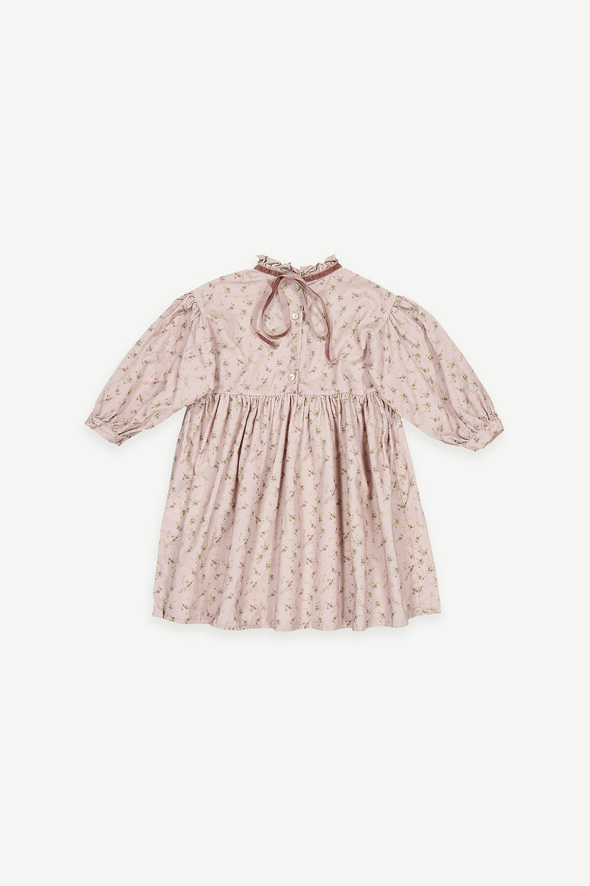 Mini Olive | Antique Rose All Over Corduroy Dress, Pink