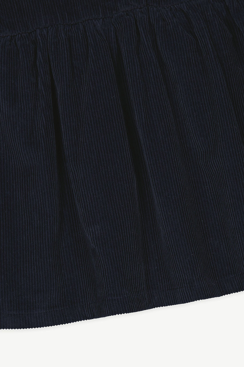Mini Olive | Corduroy Pinafore Dress, Navy