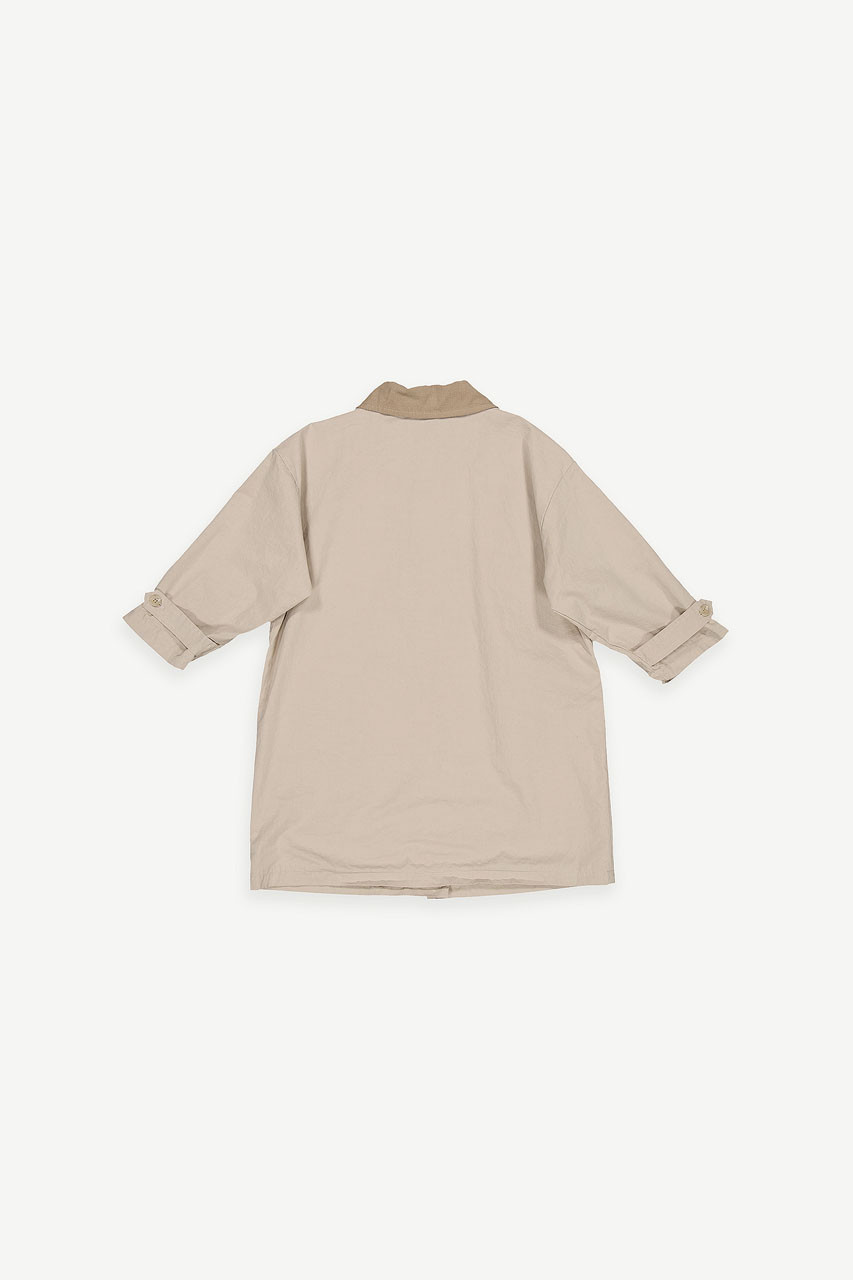 Mini Olive | Single Button Field Coat, Beige