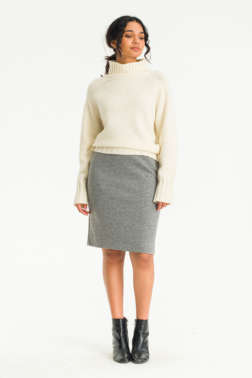 Yuna Hound Tooth Check Mini Skirt, Grey