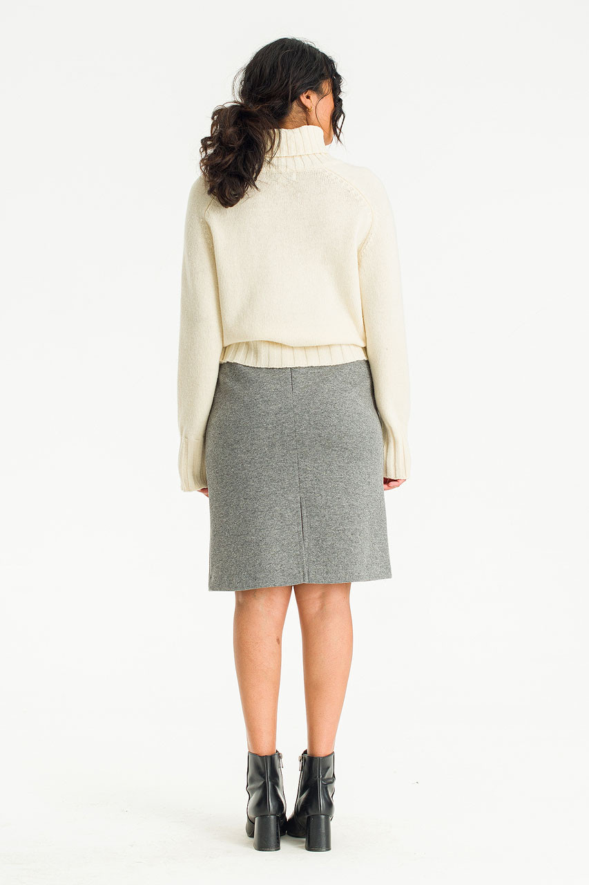 Yuna Hound Tooth Check Mini Skirt, Grey