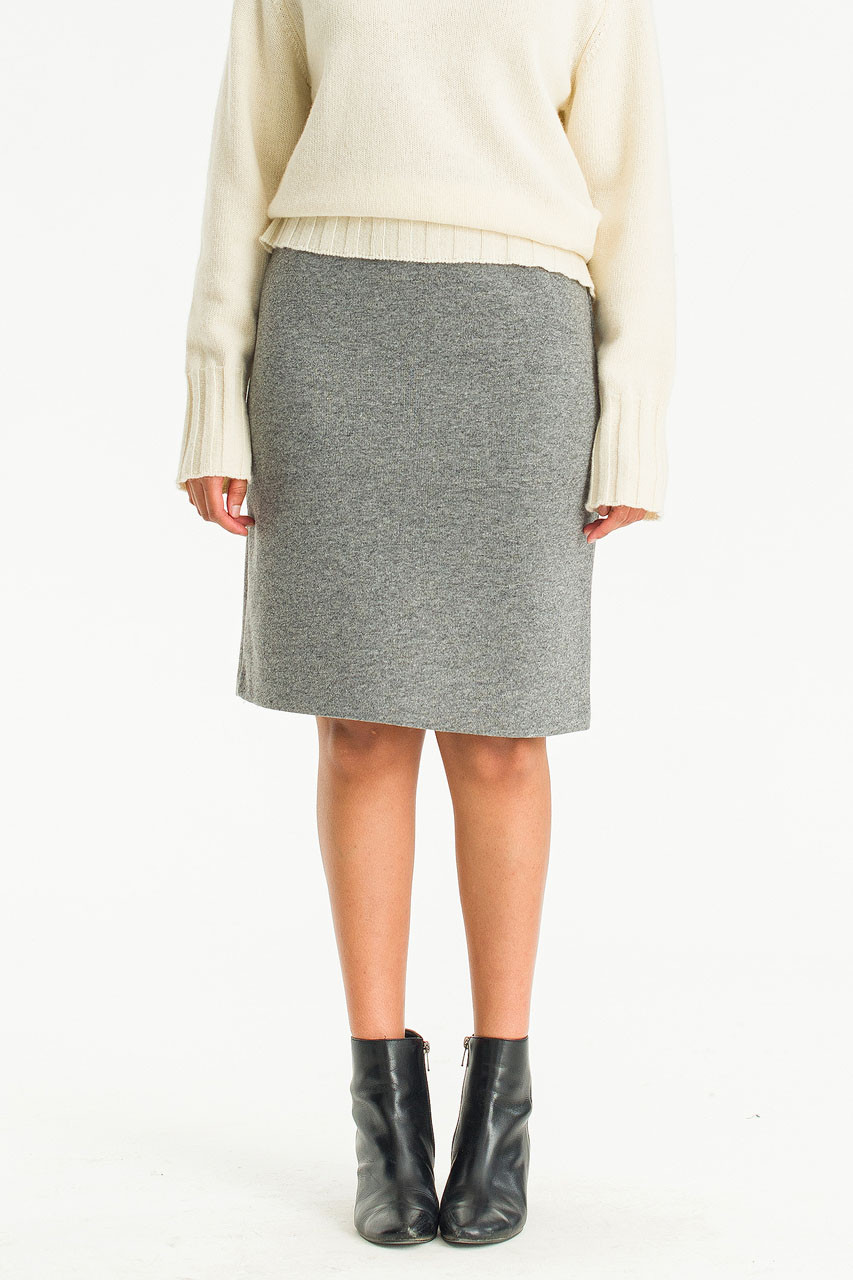 Yuna Hound Tooth Check Mini Skirt, Grey