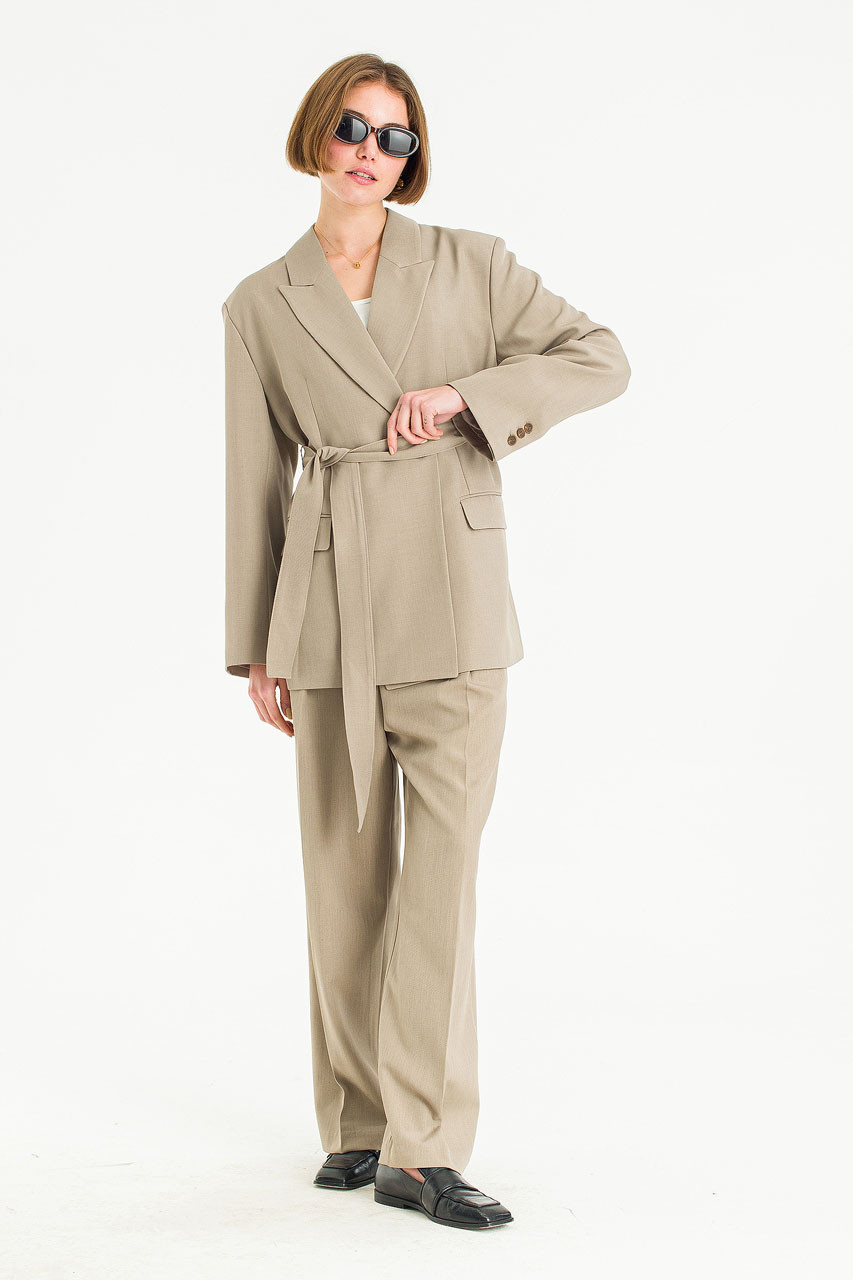 Mei Double Breasted Jacket, Beige